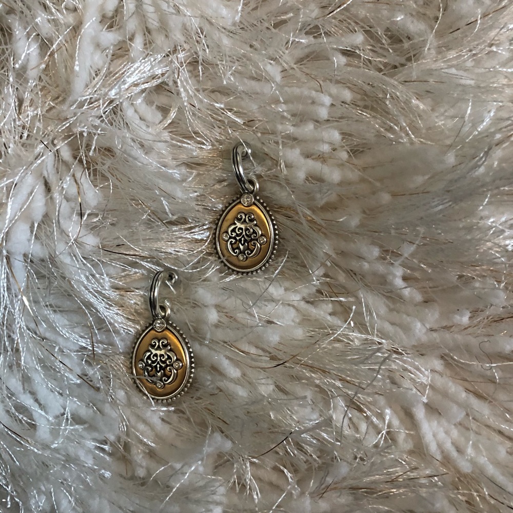 Brighton Post Dangle Gold/Silver Earrings